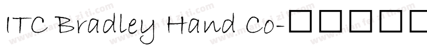 ITC Bradley Hand Co字体转换
